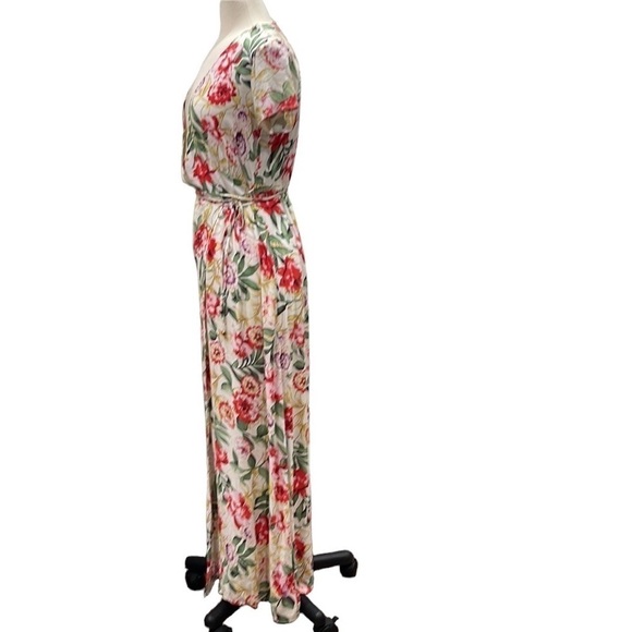Lulu’s Vine Art Ivory Floral Wrap Maxi Dress  SZ XS - Picture 7 of 9